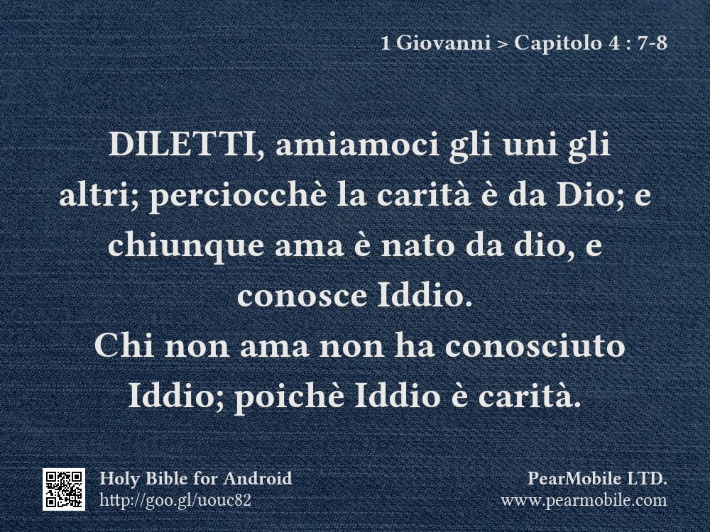 1 Giovanni, Capitolo 4:7-8